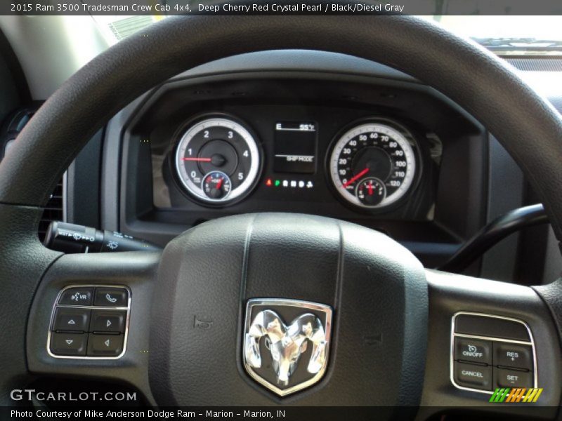 Deep Cherry Red Crystal Pearl / Black/Diesel Gray 2015 Ram 3500 Tradesman Crew Cab 4x4