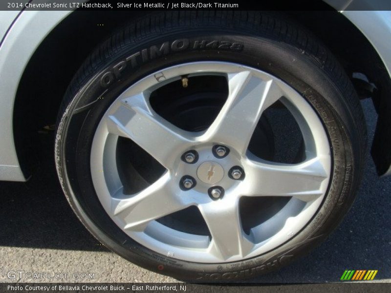 Silver Ice Metallic / Jet Black/Dark Titanium 2014 Chevrolet Sonic LTZ Hatchback