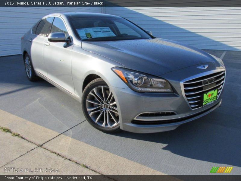 Parisian Gray / Black 2015 Hyundai Genesis 3.8 Sedan
