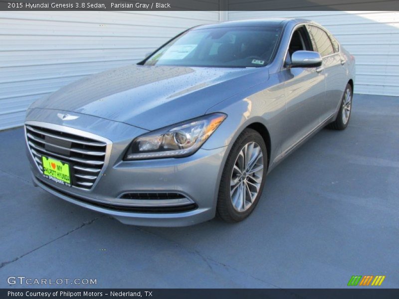 Parisian Gray / Black 2015 Hyundai Genesis 3.8 Sedan