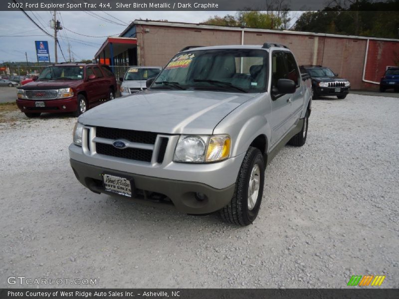 Silver Birch Metallic / Dark Graphite 2002 Ford Explorer Sport Trac 4x4