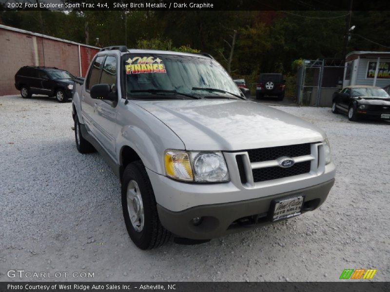 Silver Birch Metallic / Dark Graphite 2002 Ford Explorer Sport Trac 4x4