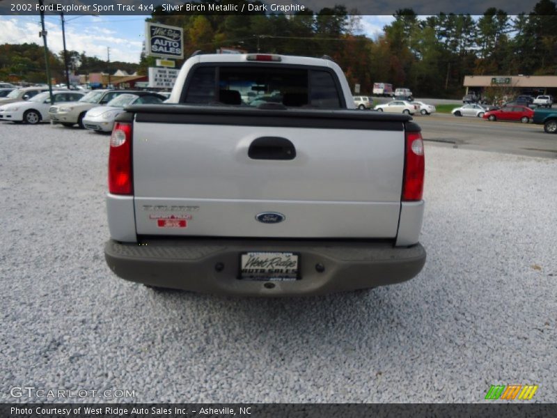 Silver Birch Metallic / Dark Graphite 2002 Ford Explorer Sport Trac 4x4