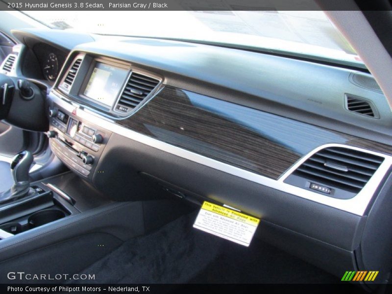 Parisian Gray / Black 2015 Hyundai Genesis 3.8 Sedan