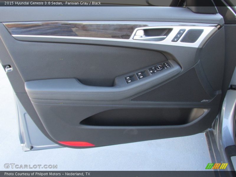 Parisian Gray / Black 2015 Hyundai Genesis 3.8 Sedan