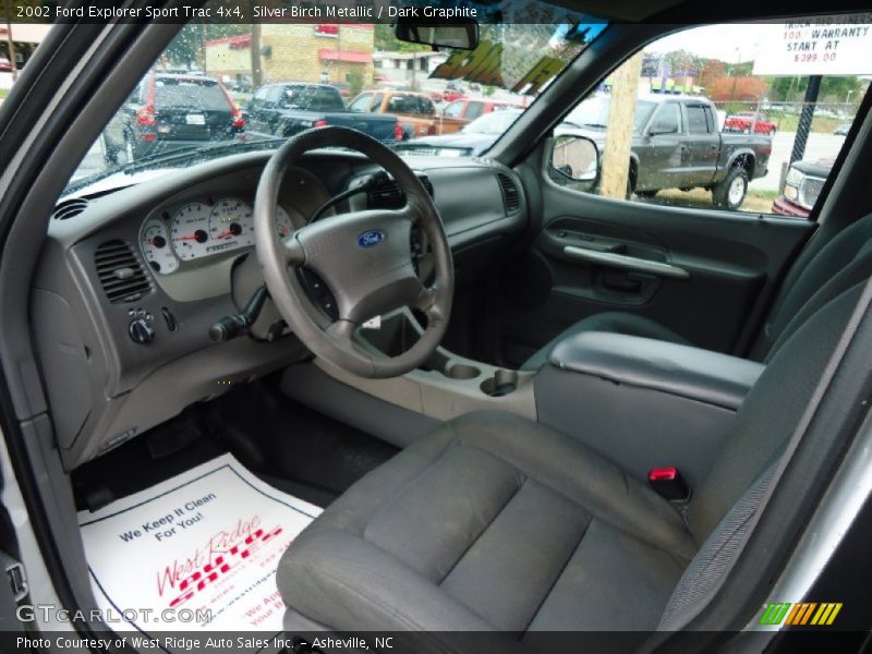 Silver Birch Metallic / Dark Graphite 2002 Ford Explorer Sport Trac 4x4