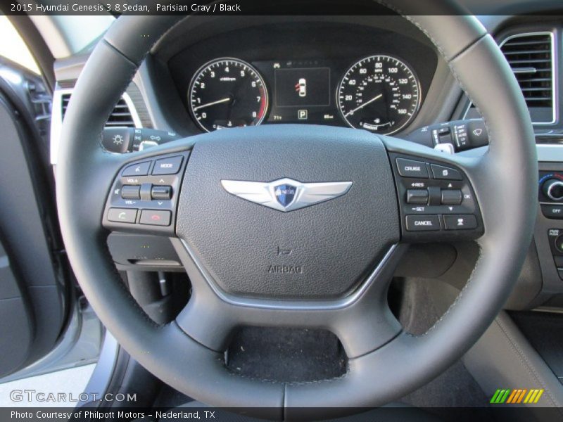 Parisian Gray / Black 2015 Hyundai Genesis 3.8 Sedan