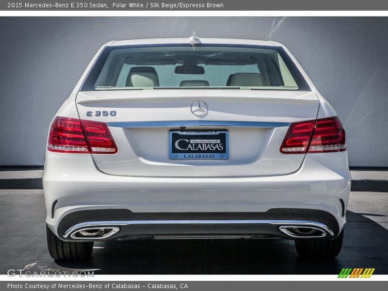 Polar White / Silk Beige/Espresso Brown 2015 Mercedes-Benz E 350 Sedan