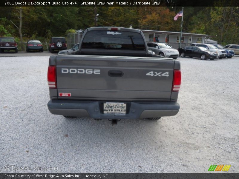 Graphite Gray Pearl Metallic / Dark Slate Gray 2001 Dodge Dakota Sport Quad Cab 4x4
