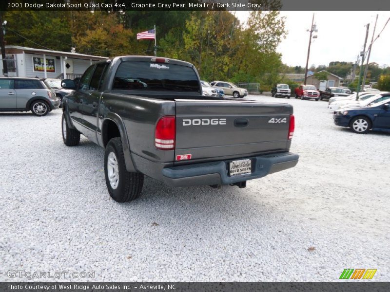 Graphite Gray Pearl Metallic / Dark Slate Gray 2001 Dodge Dakota Sport Quad Cab 4x4
