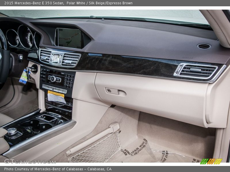 Polar White / Silk Beige/Espresso Brown 2015 Mercedes-Benz E 350 Sedan
