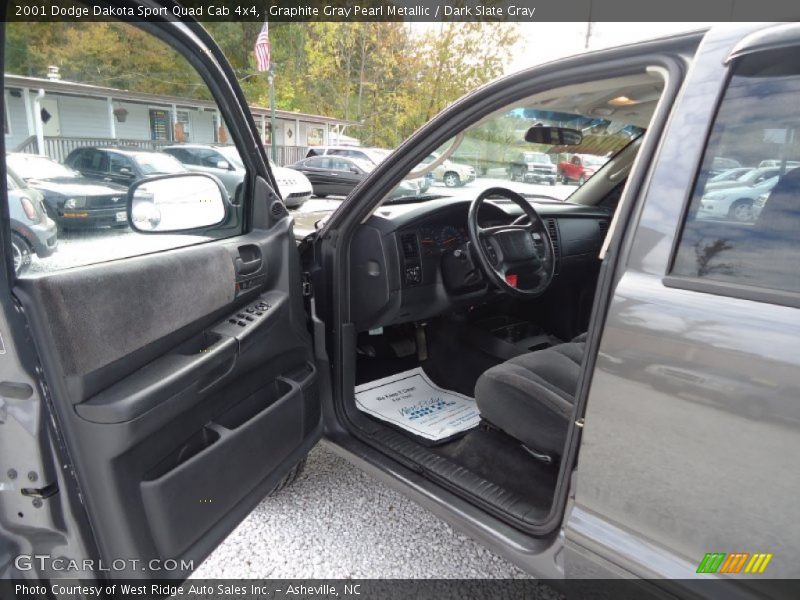 Graphite Gray Pearl Metallic / Dark Slate Gray 2001 Dodge Dakota Sport Quad Cab 4x4
