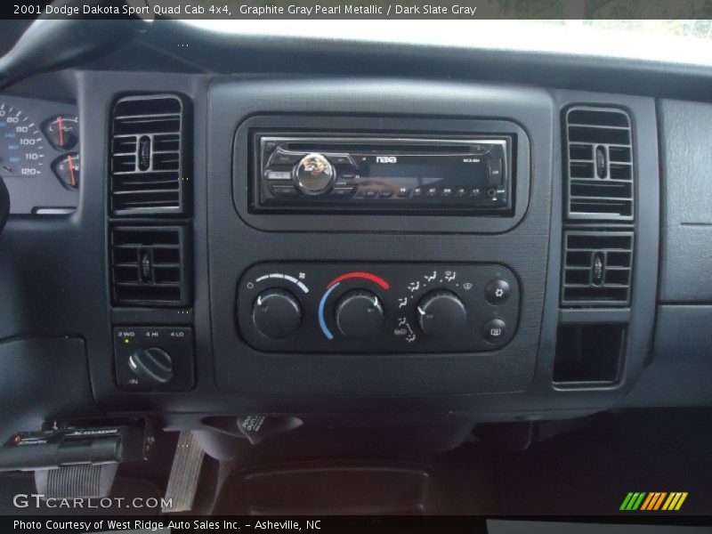 Graphite Gray Pearl Metallic / Dark Slate Gray 2001 Dodge Dakota Sport Quad Cab 4x4