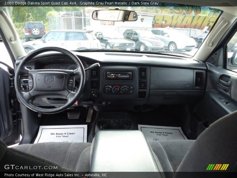 Graphite Gray Pearl Metallic / Dark Slate Gray 2001 Dodge Dakota Sport Quad Cab 4x4