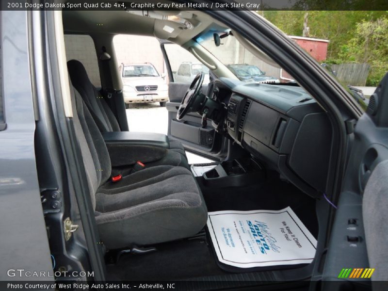 Graphite Gray Pearl Metallic / Dark Slate Gray 2001 Dodge Dakota Sport Quad Cab 4x4