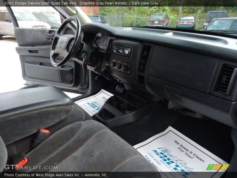 Graphite Gray Pearl Metallic / Dark Slate Gray 2001 Dodge Dakota Sport Quad Cab 4x4