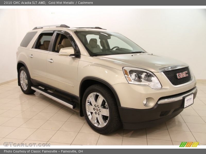 Gold Mist Metallic / Cashmere 2010 GMC Acadia SLT AWD