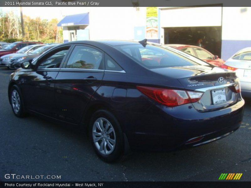 Pacific Blue Pearl / Gray 2011 Hyundai Sonata GLS