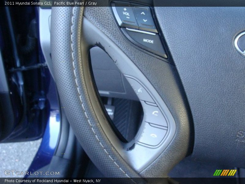 Pacific Blue Pearl / Gray 2011 Hyundai Sonata GLS