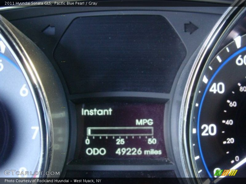 Pacific Blue Pearl / Gray 2011 Hyundai Sonata GLS