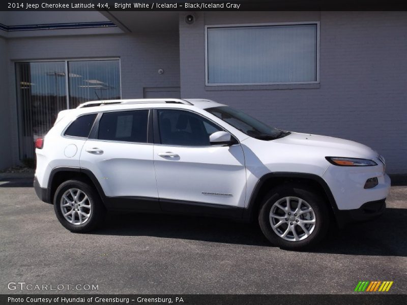 Bright White / Iceland - Black/Iceland Gray 2014 Jeep Cherokee Latitude 4x4