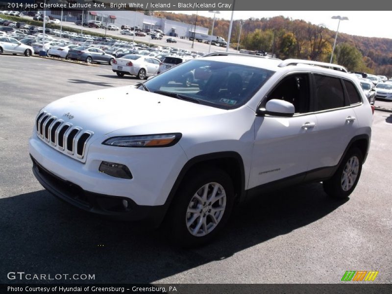 Bright White / Iceland - Black/Iceland Gray 2014 Jeep Cherokee Latitude 4x4