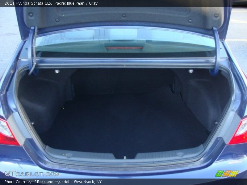 Pacific Blue Pearl / Gray 2011 Hyundai Sonata GLS