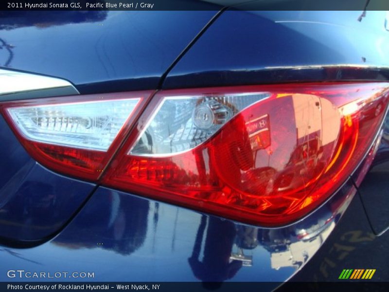 Pacific Blue Pearl / Gray 2011 Hyundai Sonata GLS