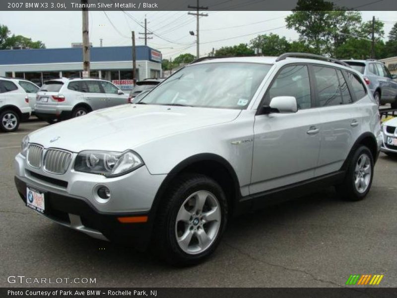 Titanium Silver Metallic / Black 2007 BMW X3 3.0si