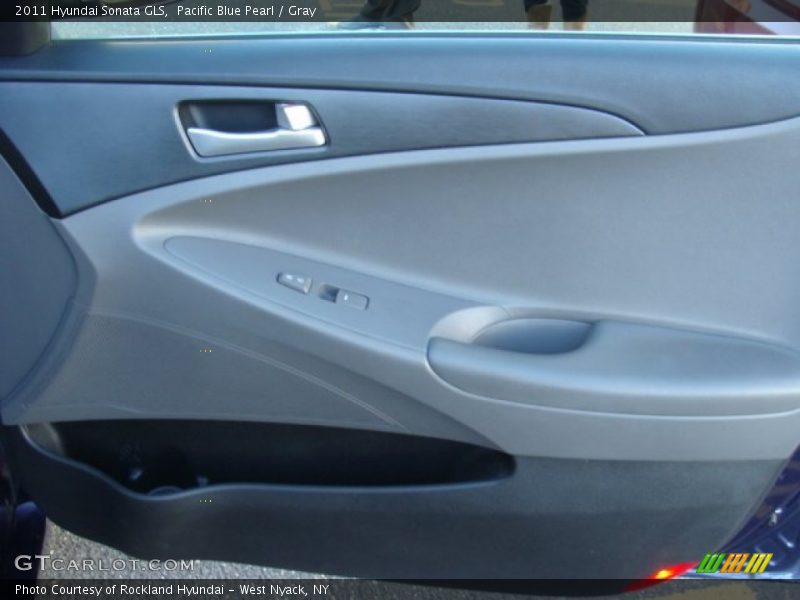 Pacific Blue Pearl / Gray 2011 Hyundai Sonata GLS