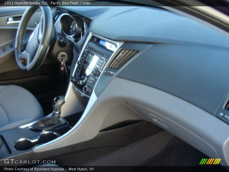 Pacific Blue Pearl / Gray 2011 Hyundai Sonata GLS