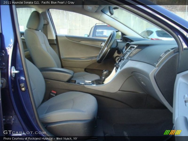 Pacific Blue Pearl / Gray 2011 Hyundai Sonata GLS