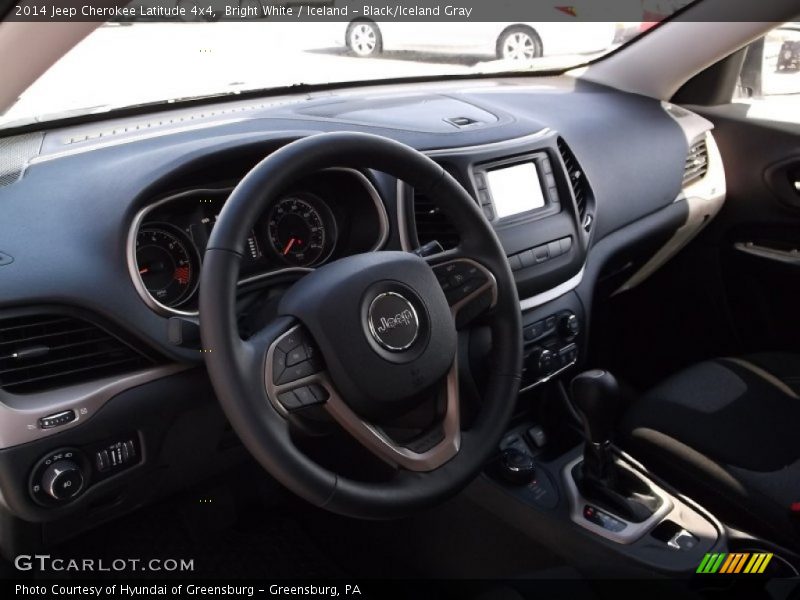 Bright White / Iceland - Black/Iceland Gray 2014 Jeep Cherokee Latitude 4x4