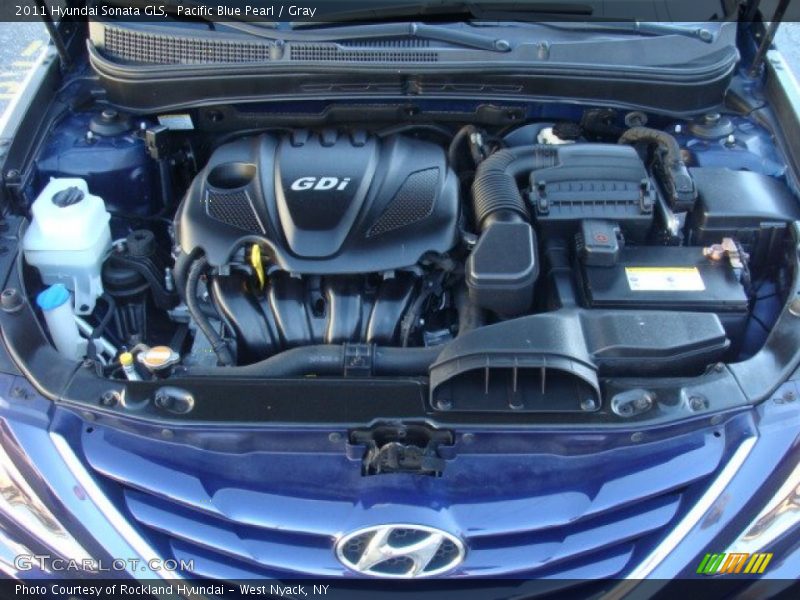Pacific Blue Pearl / Gray 2011 Hyundai Sonata GLS