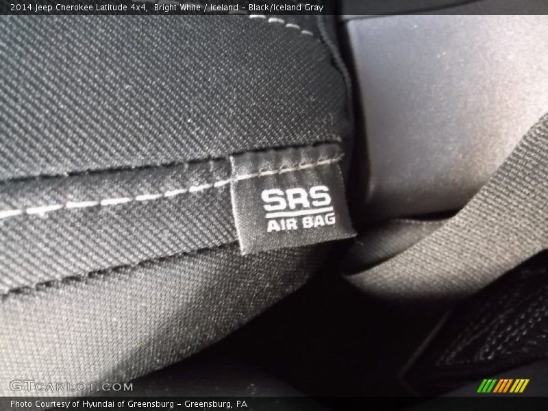 Bright White / Iceland - Black/Iceland Gray 2014 Jeep Cherokee Latitude 4x4