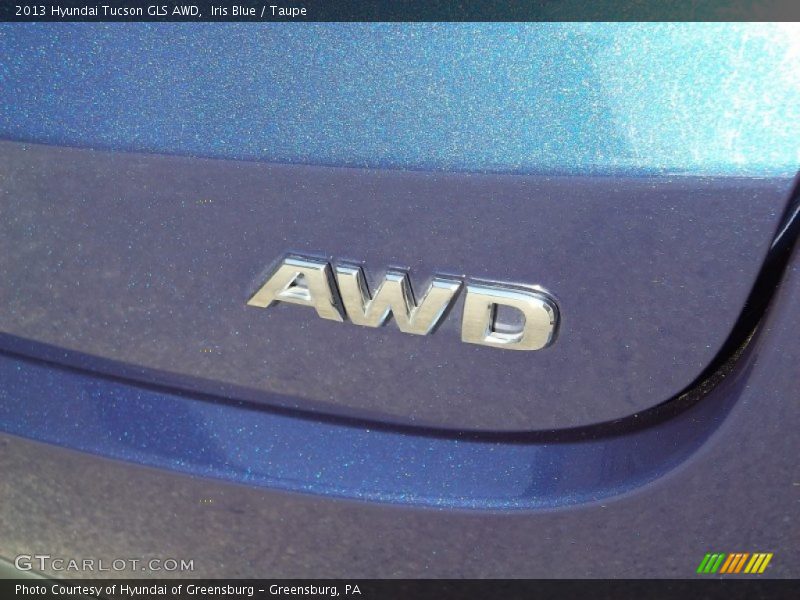 Iris Blue / Taupe 2013 Hyundai Tucson GLS AWD