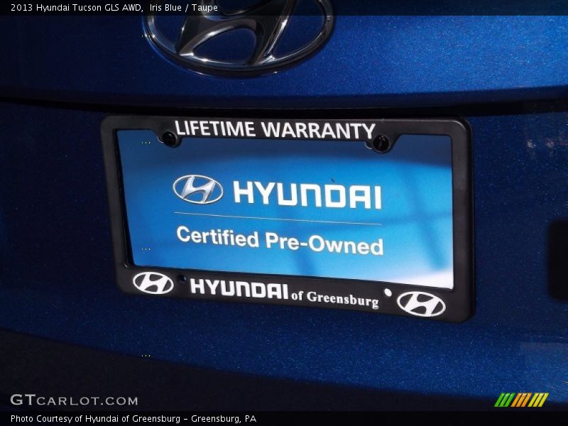 Iris Blue / Taupe 2013 Hyundai Tucson GLS AWD