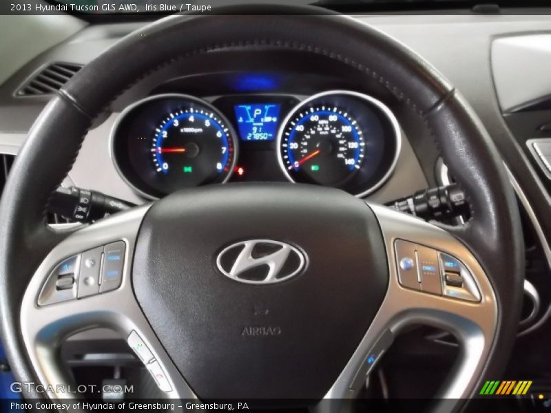 Iris Blue / Taupe 2013 Hyundai Tucson GLS AWD
