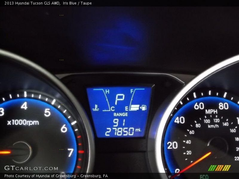 Iris Blue / Taupe 2013 Hyundai Tucson GLS AWD