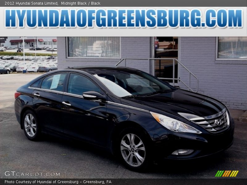 Midnight Black / Black 2012 Hyundai Sonata Limited