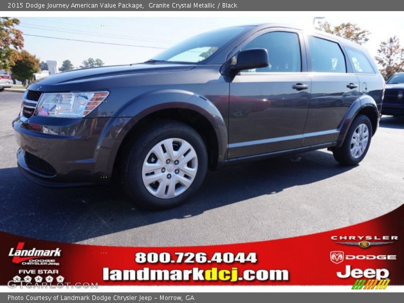 Granite Crystal Metallic / Black 2015 Dodge Journey American Value Package