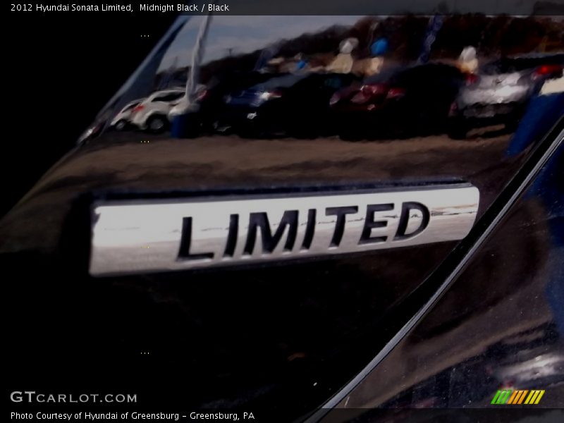 Midnight Black / Black 2012 Hyundai Sonata Limited