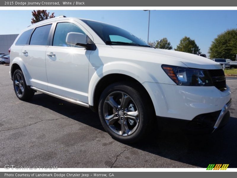 White / Black 2015 Dodge Journey Crossroad