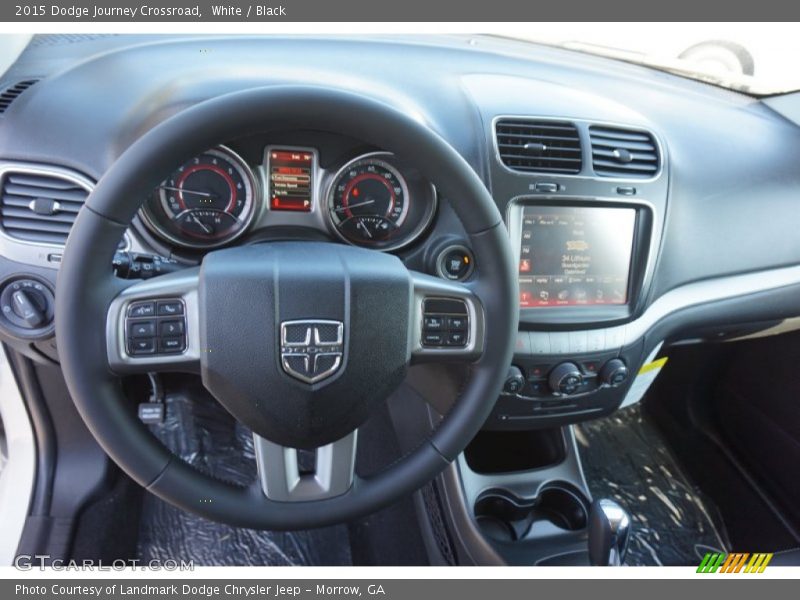White / Black 2015 Dodge Journey Crossroad