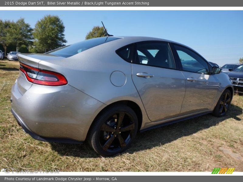 Billet Silver Metallic / Black/Light Tungsten Accent Stitching 2015 Dodge Dart SXT