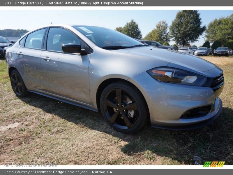 Billet Silver Metallic / Black/Light Tungsten Accent Stitching 2015 Dodge Dart SXT