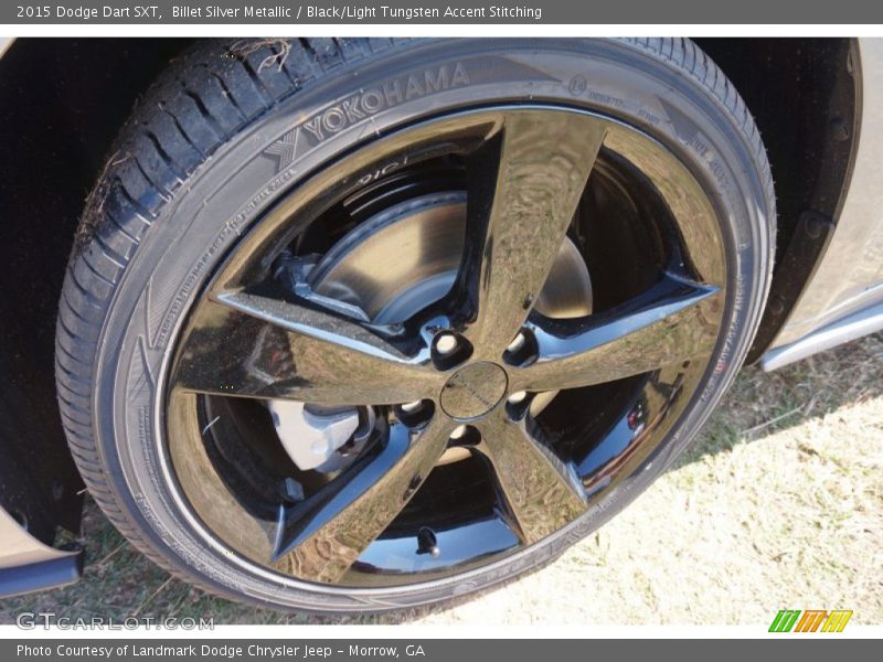 Billet Silver Metallic / Black/Light Tungsten Accent Stitching 2015 Dodge Dart SXT