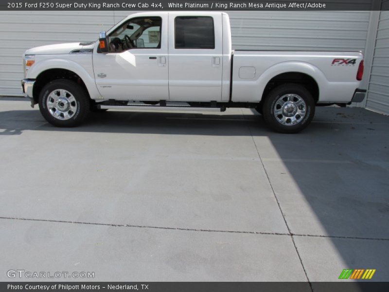 White Platinum / King Ranch Mesa Antique Affect/Adobe 2015 Ford F250 Super Duty King Ranch Crew Cab 4x4