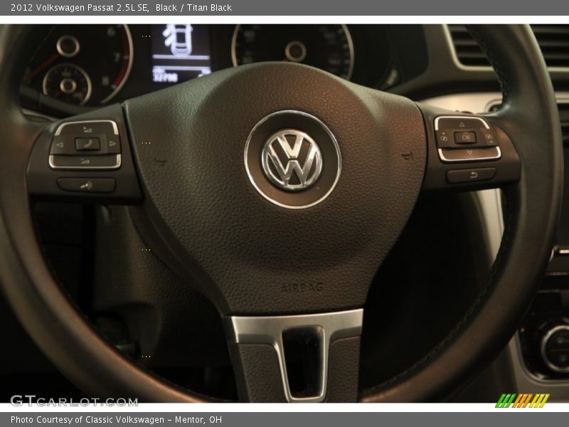 Black / Titan Black 2012 Volkswagen Passat 2.5L SE