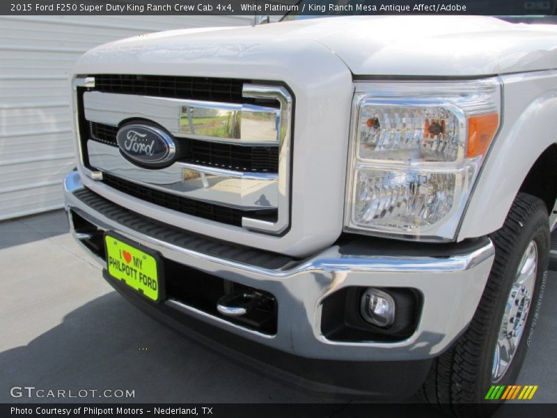White Platinum / King Ranch Mesa Antique Affect/Adobe 2015 Ford F250 Super Duty King Ranch Crew Cab 4x4